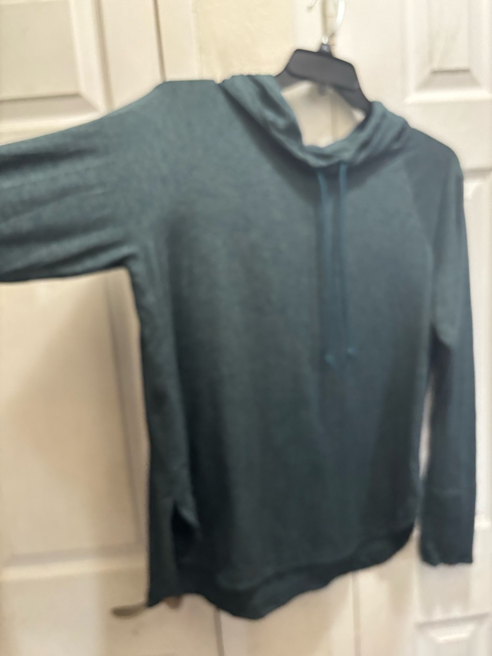 Athleta Women's Dark Teal Hooded Sweater - Casual Pullover
